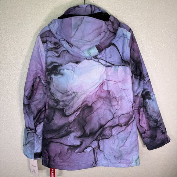Volcom Westland Jacket Womens Medium Insulated Snowboard Ski Winter Marble NEW - Picture 2 of 13